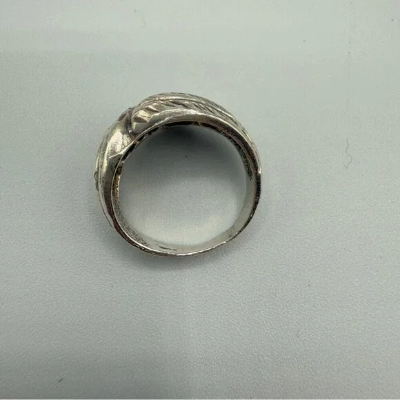 Silver Textured Ring Size 7.5 - Picture 10 of 13